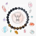 Triple Protection bracelet with black obsidian, hematite and tiger eye beads - Triple Protection Style 3 (Triple Protection-3)