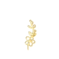 18k gold plated stainless steel floral pendant featuring hollow flower and leaf design - Hawthorn / Gold