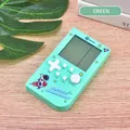 Retro mint green Tetris game console with astronaut space patterns and LCD screen - Astronaut / Mint Green