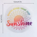 Rainbow suncatcher window sticker with sunflower design and inspirational quote - RPS057: Sunflower Sunshine Bring