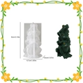 DIY silicone mold for stacking frog candle and resin plaster ornament with size guide - Three Stacked Frogs