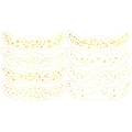Golden metallic freckle tattoo stickers with snow, heart, and butterfly patterns for makeup - Gold Foil Style B (8 Sheets)