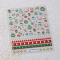 Stickers ongles Noël 3D TS-3844 avec motifs bonhomme de neige et sapins festifs - TS-3844 Carnaval de Noël - Relief 5D