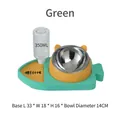 Mangeoire 3-en-1 vert menthe avec bol inox et bouteille d'eau de 350 ml - Vert menthe / Vert
