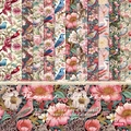 Flower Clusters 6x6 inch scrapbook paper pad 160gsm heavyweight acid free cardstock - 22012a 24 Sheets
