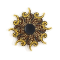 DIY diamond painting fidget spinner toy with sunflower pattern and yellow crystals - Style TL04