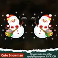 Christmas snowman window stickers with Merry Christmas greeting, size 85x43cm - XL6133 Cute Snowman