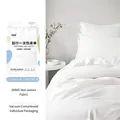 Disposable white SMMS double bed sheet, 220x230cm vacuum packed for travel and hotel use - White Single Bed Sheet