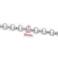 Detail view of 8mm silver stainless steel pearl chain links for DIY jewelry making - Textured Round Pearl Chain / 8mm / Steel