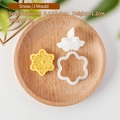Mini snowflake cookie cutter set with spring stamp for Christmas fondant baking - Snowflake J