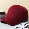 Classic burgundy cotton baseball cap with twill texture and minimalist 6-panel design - Wine Red (6-Panel Synthetic)