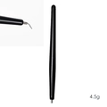 Slim black cylinder cat eye nail magnet tool with silver chain and 4.5g weight - Magnet Pen - Black