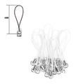 DIY phone lanyard straps in black and white with metal alloy rings and 46mm length - White