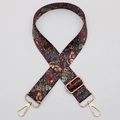 Ethnic style colorful strap with golden metal hardware and adjustable length - No.636 Graffiti Pattern - Gold Hook