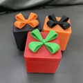 Set di tre contenitori per scatole regalo stampati in 3D con coperchi colorati - Set 3 Pezzi Halloween e Natale