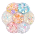 Boîte en fleur avec assortiment de paillettes colorées pour couture DIY - Boîte 50