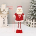 Père Noël en peluche rétractable de 72cm avec tricot rouge et blanc décoratif - Père Noël Rétractable (YF20182A)