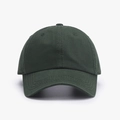 Deep green cotton baseball cap with classic six-panel design and curved brim for men - Adjustable / Army Green