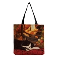 Gatto bianco e nero accanto al camino (hm2881)