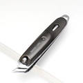 Professional dark grey stainless steel manicure nail clipper with matte metallic finish - Type A (Gun Grey) - Slanted Nail Clipper