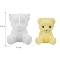 Diamond geometric bear silicone mold for DIY resin candles and crafts, size 7.4x6.5cm - Smiling Bear / Silicone Mold