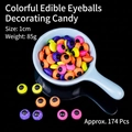 Colorful 1cm small eye shaped cake toppers candy decorations for dessert party - Colorful Small Eye Decorative Candy (85g)
