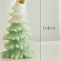 Christmas tree shaped scented candle in green gradient finish, 9.4cm height - Style 2 Christmas Green - Wood Sage & Sea Salt