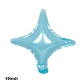 Light blue 10 inch four-pointed star foil balloon for party and cake decorations - 10 Inch Pearl Blue Four-Pointed Star