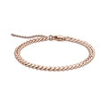 Elegant rose gold Cuban chain bracelet with secure lobster clasp and adjustable extension - Rose Gold Lobster Clasp Bracelet