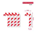 Christmas tree ornaments featuring red and white striped canes with red silk ribbons - Red Ribbon Candy Cane 10cm