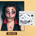 Halloween scary mouth temporary face tattoo sticker BM-055 with horror stitch design - Style BM-055