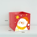 Red 18cm square Christmas snowman gift box with Merry Christmas greeting snowman print - Snowman / 18cmx18cmx18cm (5Pcs/Pack) / Red