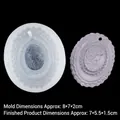 Vintage lady portrait silicone mold for DIY car hanging ornaments and gypsum crafts - Clear