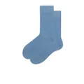 Klassische gerippte Crew-Socken in leuchtendem Blau für Damen und Herren - Nilblau