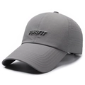 Dark grey quick-dry baseball cap with PWRFIT embroidery and breathable laser-cut holes - Adjustable / Light Gray