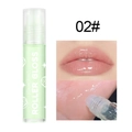 Dragon Ranee roller lip gloss shade 02 light green sparkling finish on lips - 02# Light Green with Glitter