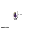 Detail view of purple eggplant pendant charm with size 19.5mm x 8mm and 2.8g weight specs - Purple Eggplant (TP016)