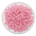 Pastel pink acrylic flower spacer beads for DIY jewelry making and hair accessories - Frosted Rose Red Star