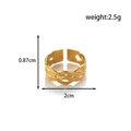 Adjustable gold snake twist ring in braided stainless steel texture, 2.5g weight - Braided Twist Style (MN422)
