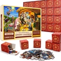 Calendrier de l'Avent puzzle de Noël de 1008 pièces avec scène de nativité en boîte rouge - Style sd57 (70x50cm)