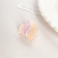 Mini pince à cheveux en acrylique avec dégradé violet et orange sur fond blanc - Style D (3.2CM/Dégradé Violet Orange)