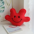 Roter Plüschhandschuh in Palmenform mit Smiley für Tanzaufführungen und Dekoration - 25*35cm(0.25kg) / Rot