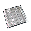 Foldable magnetic Chinese Xiangqi set with red and black pieces on a white board - Small Magnetic Chinese Chess