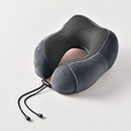 Cuscino da viaggio a U grigio scuro con rete traspirante e memory foam di alta qualità - Grigio scuro super morbido
