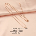 Roségoldene Edelstahl-Halskette mit 1,5mm Kreuzgliedern und 40+6cm verstellbarer Länge - Roségold