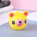 Orsetto giallo antistress con orecchie rosa e lingua di fuori per gioco sensoriale - Orso Giallo / Piccolo