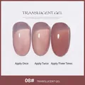 Vernis à ongles gel translucide nude 08 avec effet de 1 à 3 couches - 08# Teint Translucide
