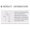 S925 sterling silver star pendant necklace with 2ct blue moissanite gemstone - Meteor White Gold