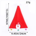 Red Santa Claus hat with cartoon print and colorful snowflakes, size 13.39x9.45 inches - Kids Decoration Hat-Santa Claus