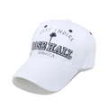 Dettaglio del ricamo con palma e West Indies su un berretto da baseball bianco - M (56-58cm) / Bianco